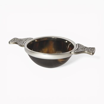 Horn And Pewter Medium Quaich