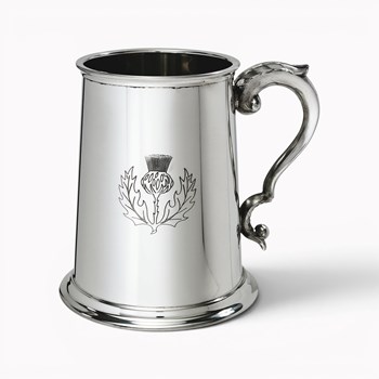 Thistle Stamp Pewter Tankard
