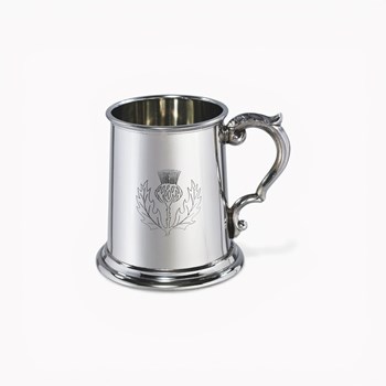 Thistle Stamp Half Pint Pewter Tankard Thistle Stamp Half Pint Pewter Tankard