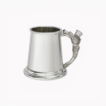 Thistle Handle Pewter Baby Mug Thistle Handle Pewter Baby Mug