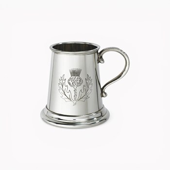 Thistle Stamp Pewter Baby Mug Thistle Stamp Pewter Baby Mug