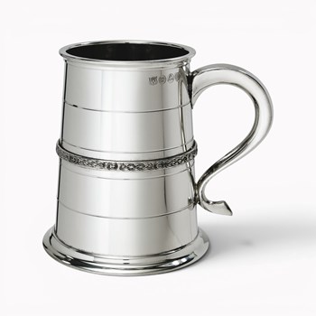 Single Celtic Band One Pint Pewter Tankard