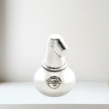Small Pewter Pot Still Flask Small Pewter Pot Still Flask