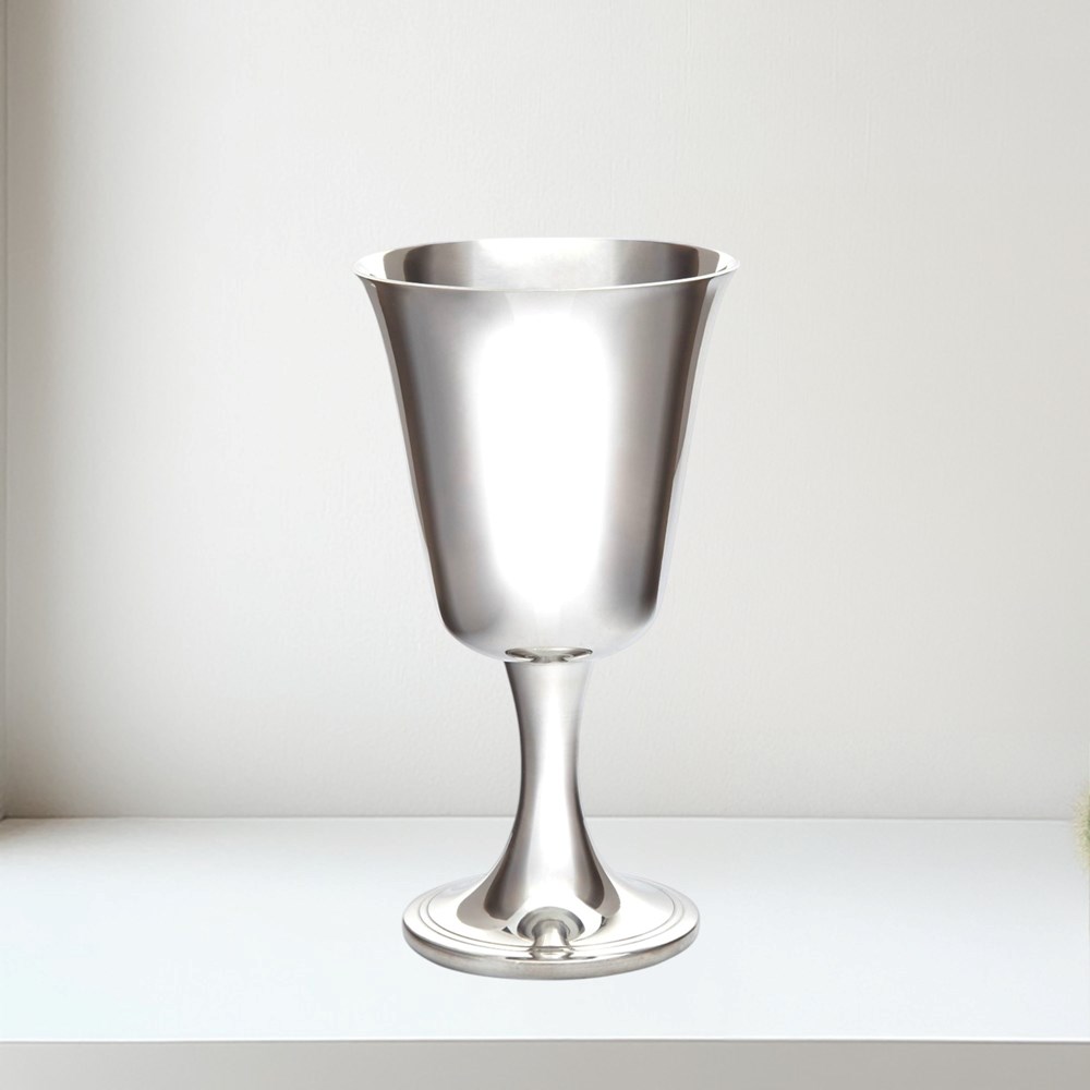 Large Pewter Bell Goblet