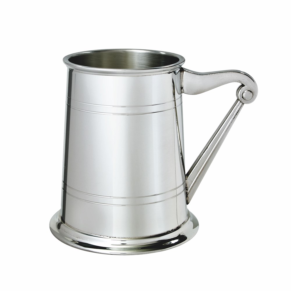 Harp Handle One Pint Pewter Tankard