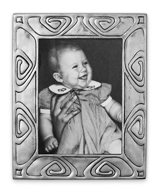 Pewter Art-Nouveau picture frame extra small 8,5 cm x 10 cm