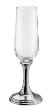 Pewter & crystal champagne flute