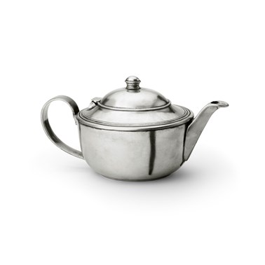 Pewter oval teapot