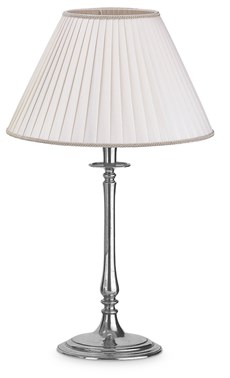 Pewter table lamp with shade