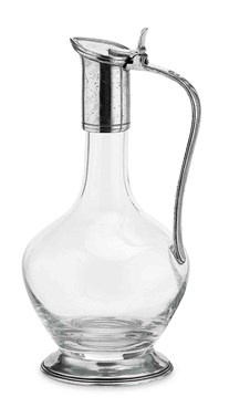 Pewter & glass jug