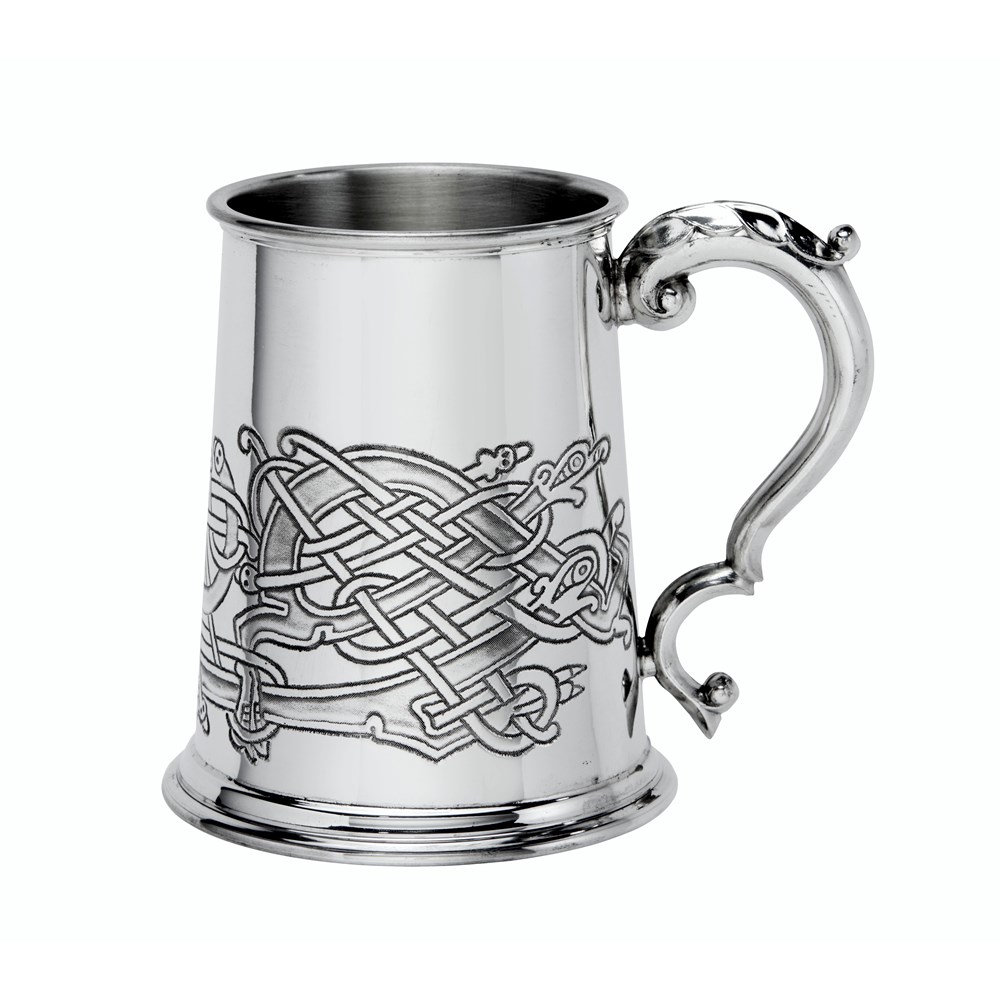 Celtic Birds One Pint Pewter Tankard