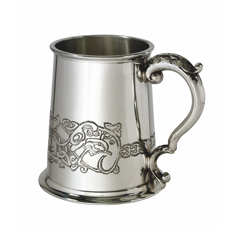 Celtic Dragon One Pint Pewter Tankard