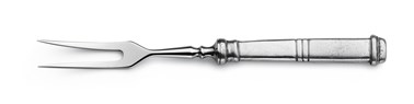 Pewter and stainless steel rectangular olive fork