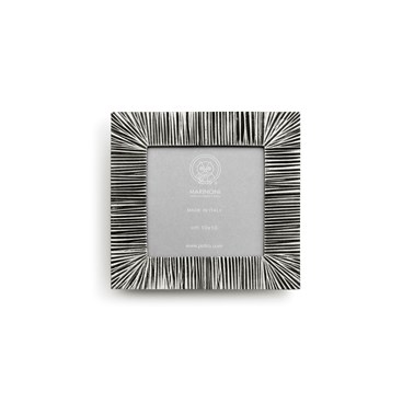 Pewter grooved picture frame square 15,5 cm x 15,5 cm (10 cm x 10 cm)