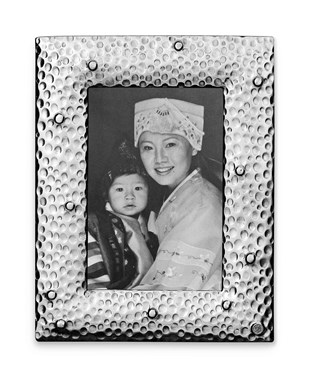 Pewter hammered picture frame small 17,5 cm x 22,5 cm (10 cm x 15 cm)