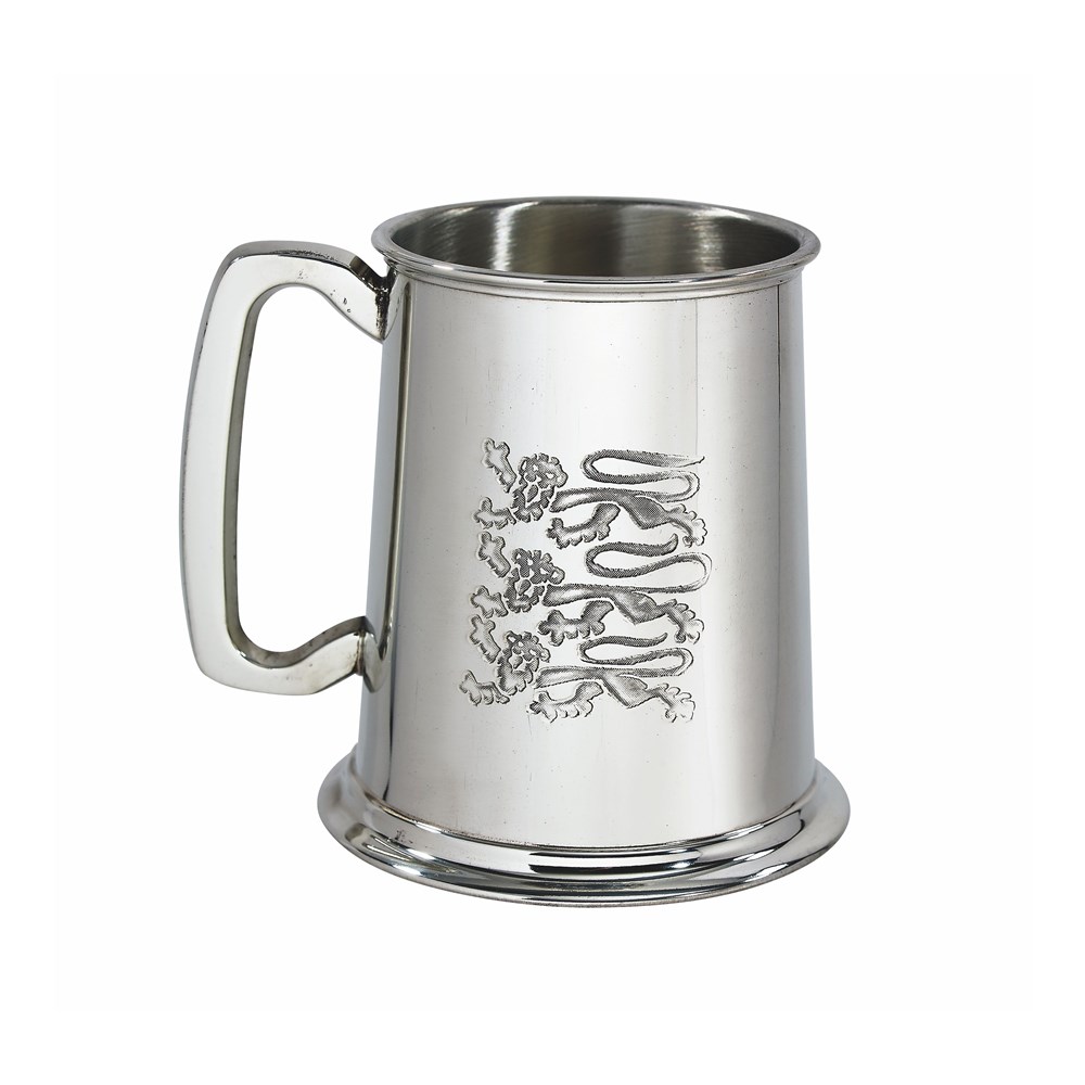 Three Lions One Pint Pewter Tankard