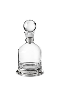 Pewter & glass whisky decanter small