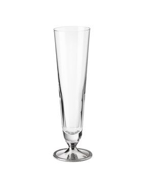 Beer glass with pewter foot small