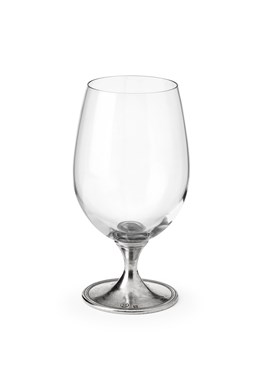 Pewter stem beer glass