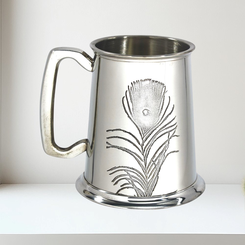 Peacock One Pint Pewter Tankard