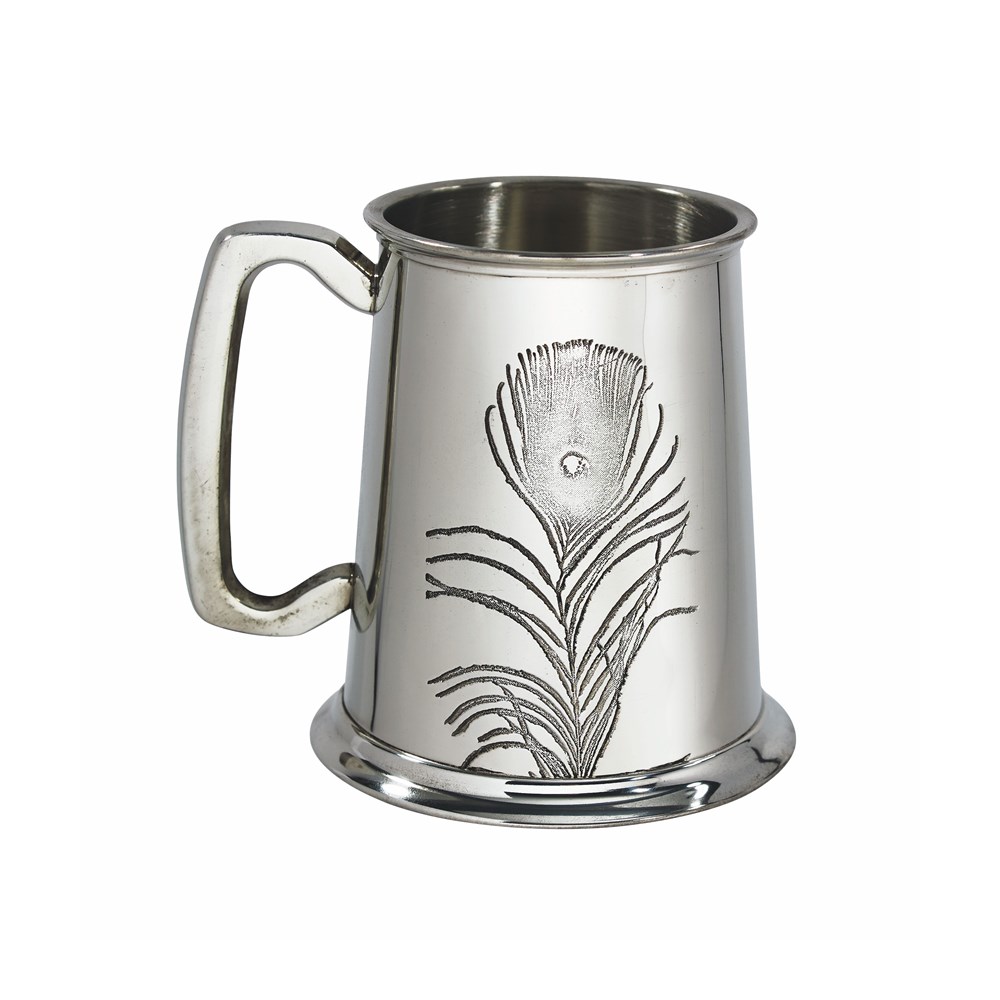 Peacock One Pint Pewter Tankard