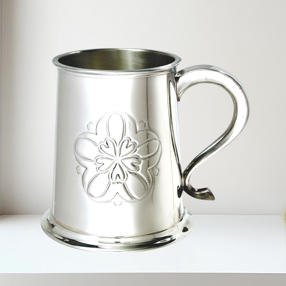 Yorkshire Rose One Pint Pewter Tankard