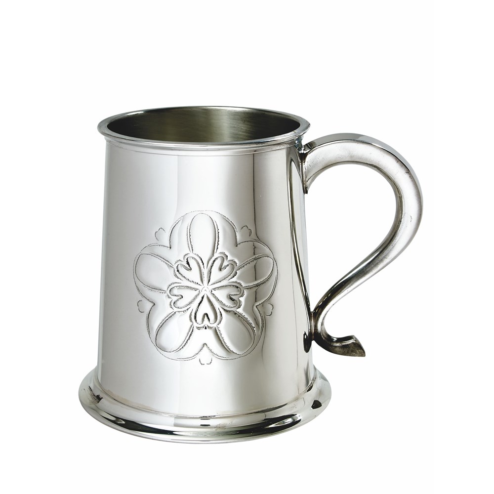 Yorkshire Rose One Pint Pewter Tankard