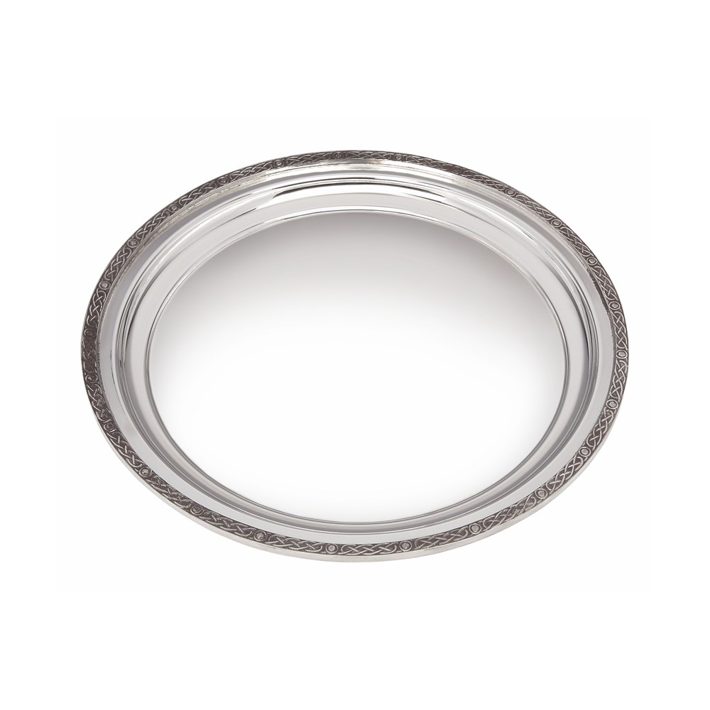 Large Celtic Rim Pewter Tray