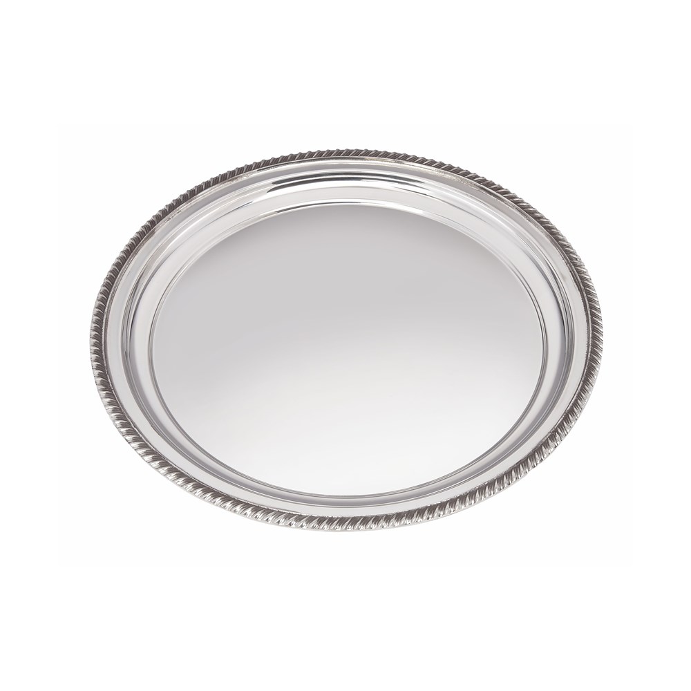 Large Gadroon Rim Pewter Tray Large Gadroon Rim Pewter Tray