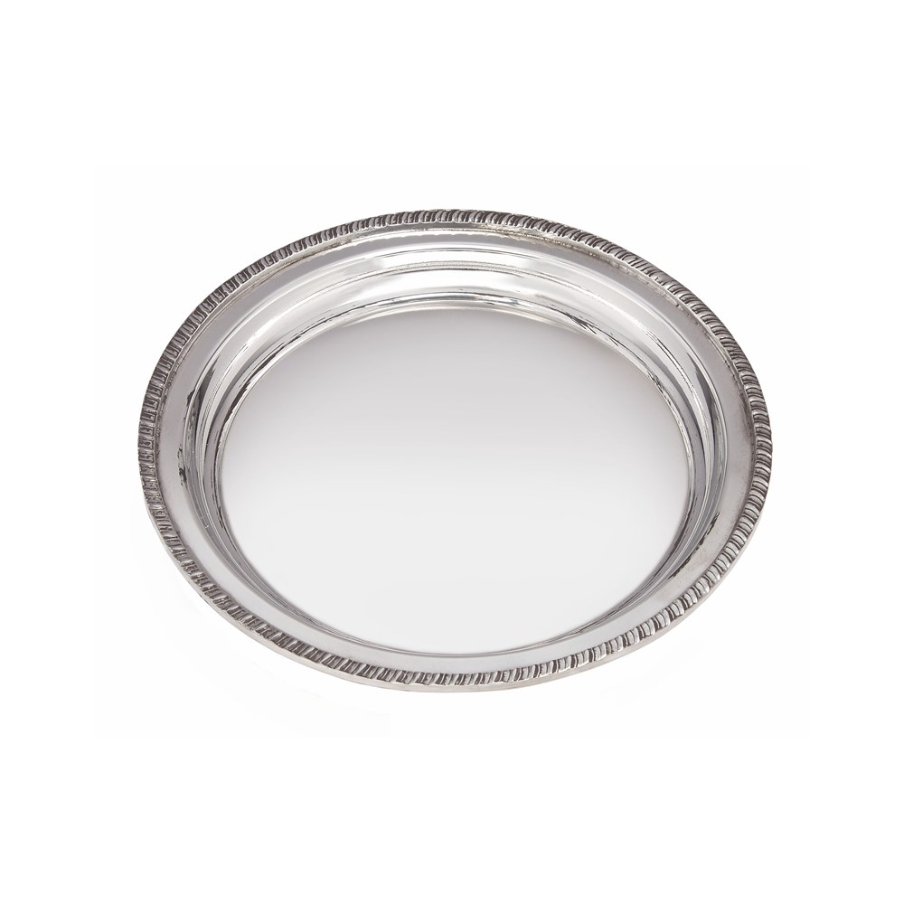 Small Gadroon Rim Pewter Tray
