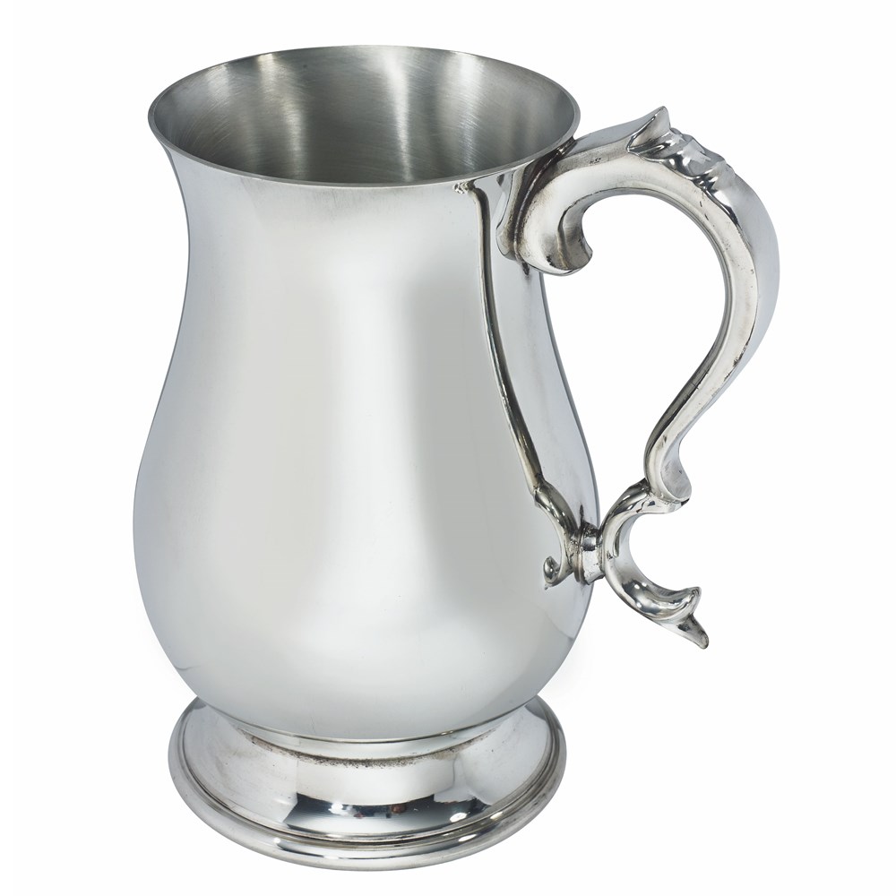 Two Pint Georgian Pewter Tankard