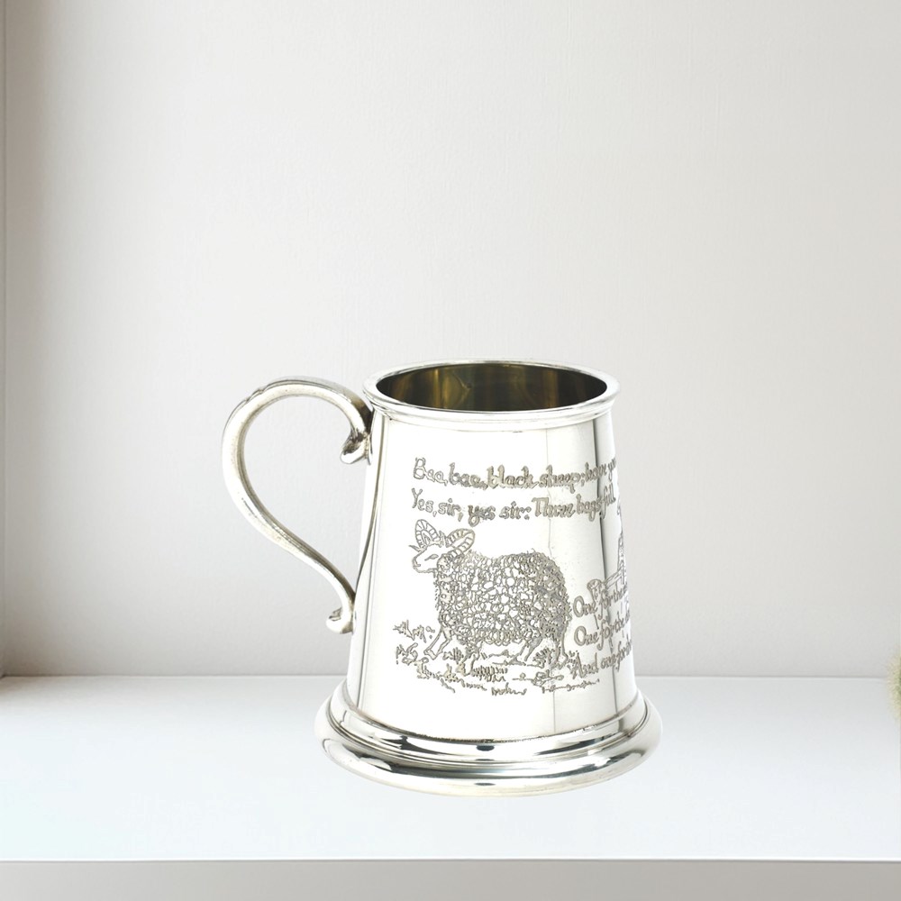 Baa Baa Black Sheep Pewter Baby Mug Baa Baa Black Sheep Pewter Baby Mug