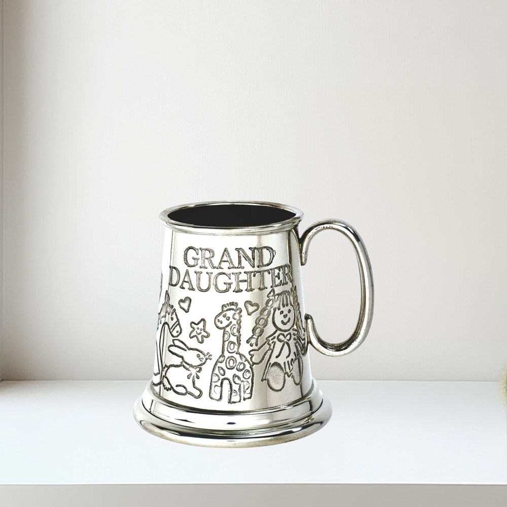 Grand Daughter Pewter Quarter Pint Baby Mug Grand Daughter pewter quarter pint baby Mug