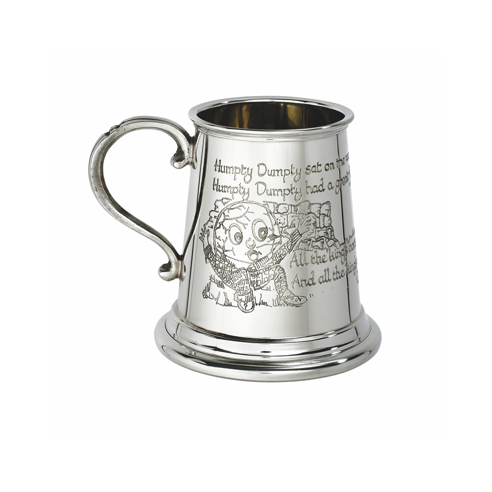 Humpty Dumpty Quarter Pint Pewter Baby Mug