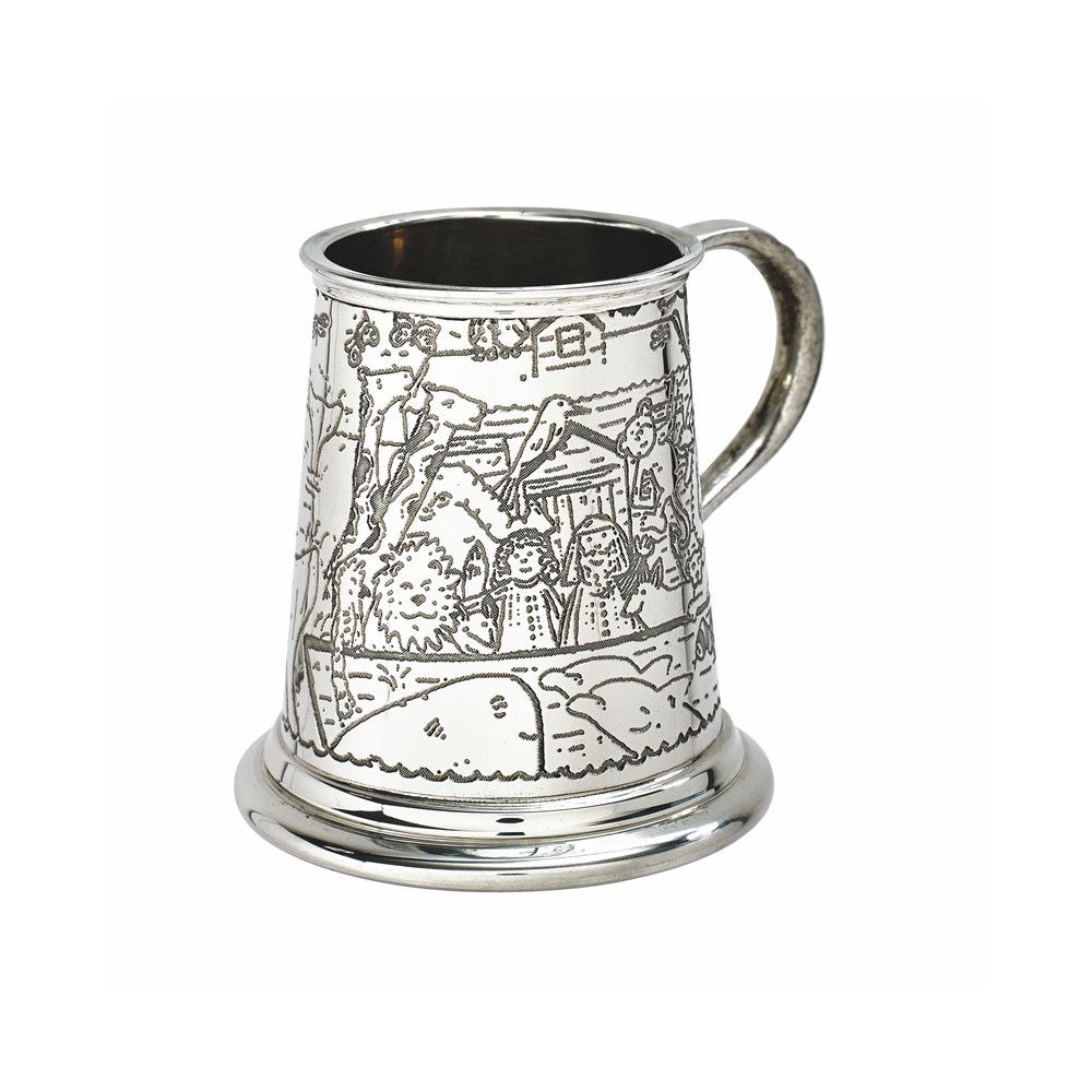 Noahs Ark Quarter Pint Pewter Baby Mug