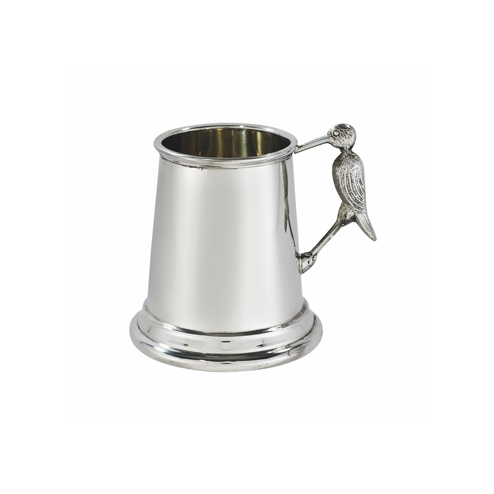 Stork Handle Pewter Quarter Pint Baby Mug