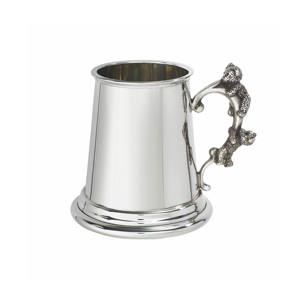 Teddy Bear Handle Pewter Quarter Pint Baby Mug