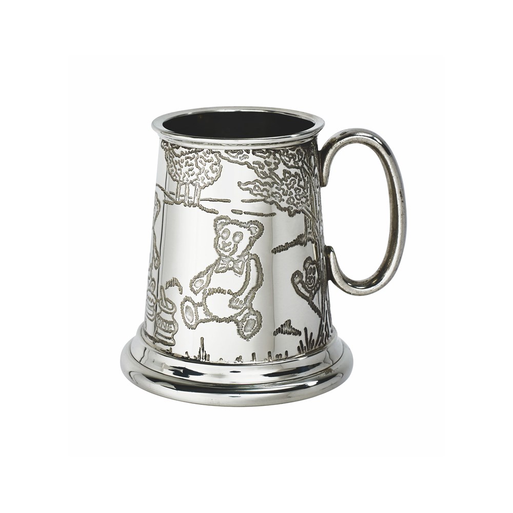Teddy Bears Picnic Pewter Quarter Pint Baby Mug