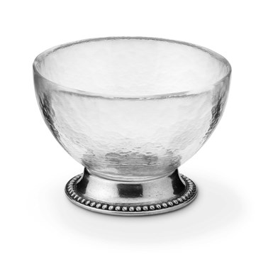 Pewter & Glass Bollicine Compote Dish