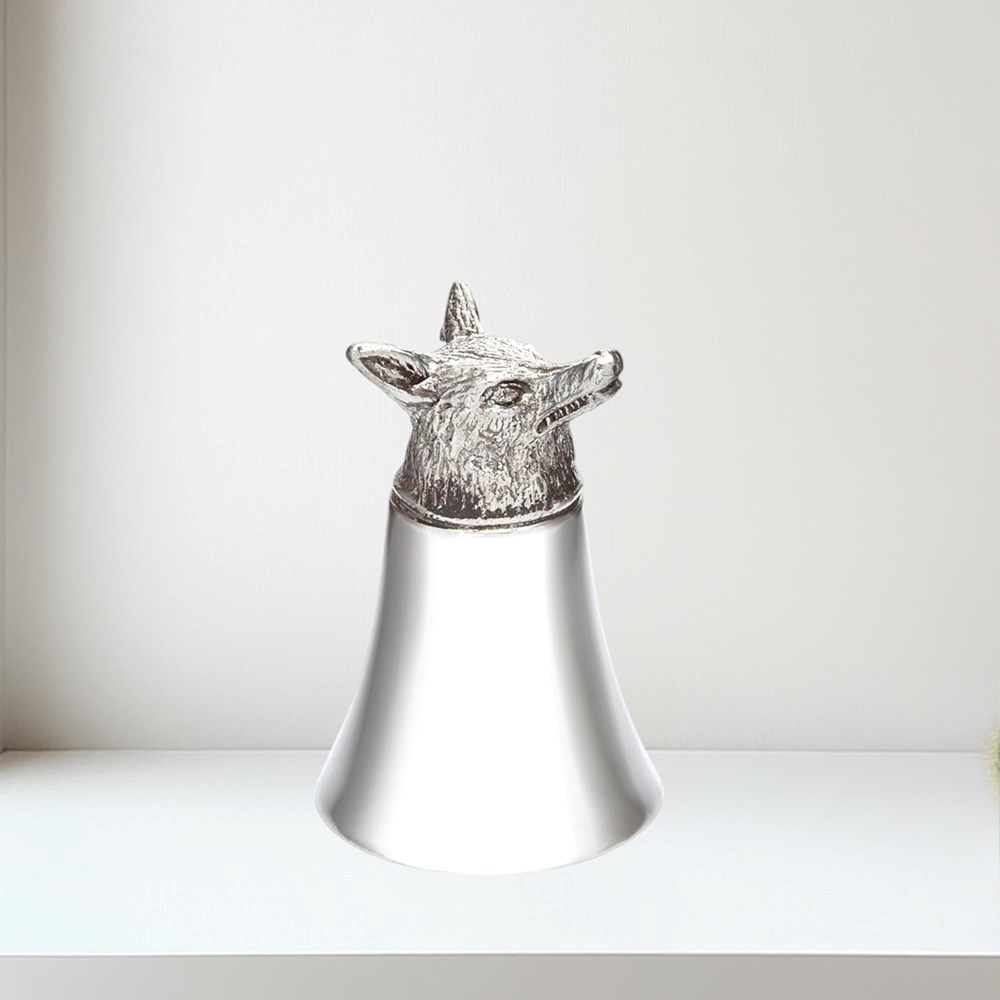 3oz Fox Head Pewter Jigger Cup fox head measure cup