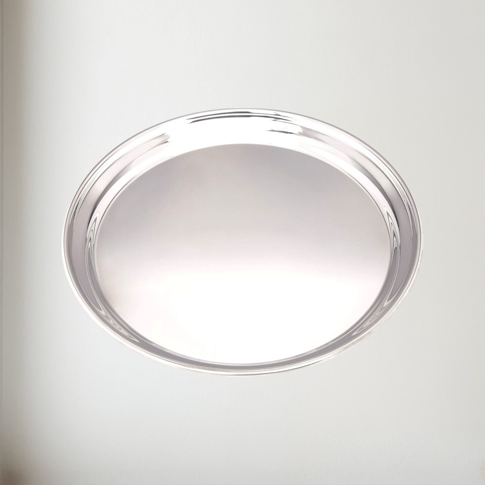 Large 300mm Round Pewter Tray