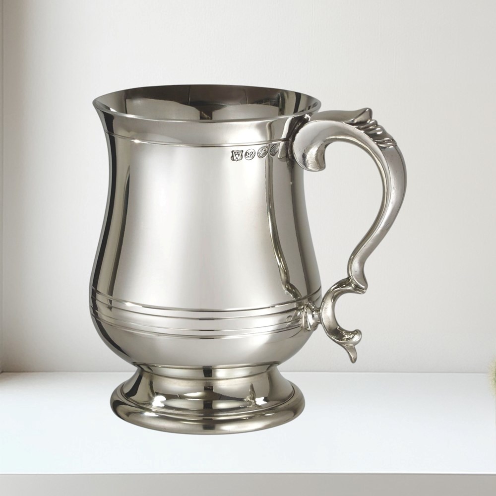 Extra Heavy X Range Pewter Georgian One Pint Tankard