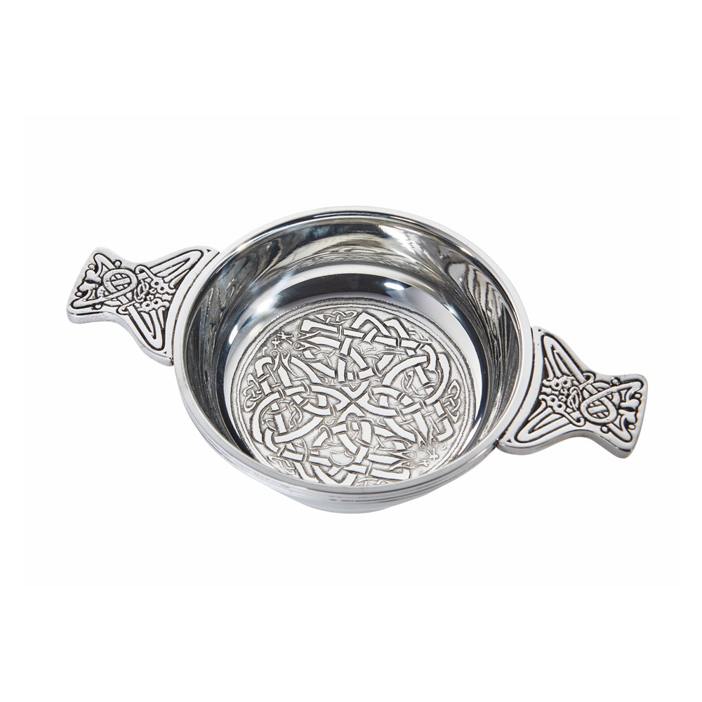 Large Celtic Circle Pewter Quaich Large Celtic Circle Pewter Quaich