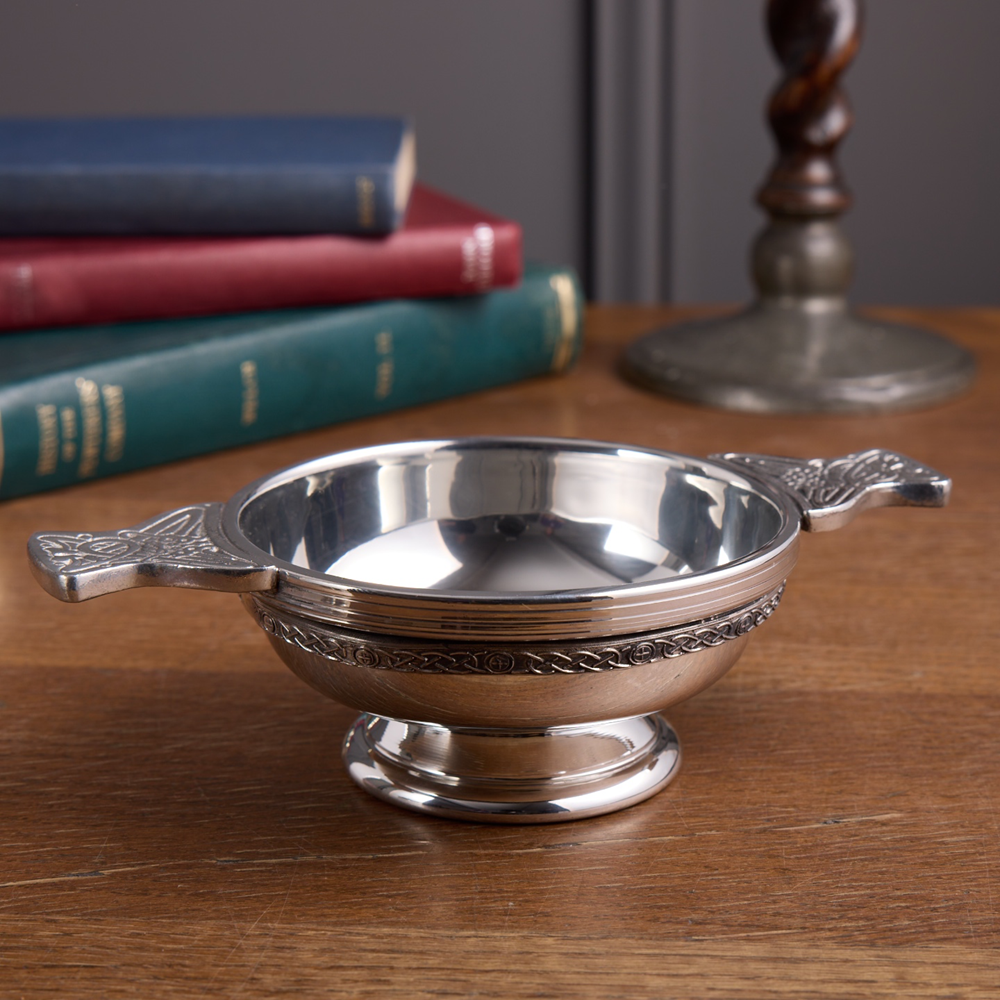 Celtic Band Large Pewter Quaich Celtic Band Large Pewter Quaich