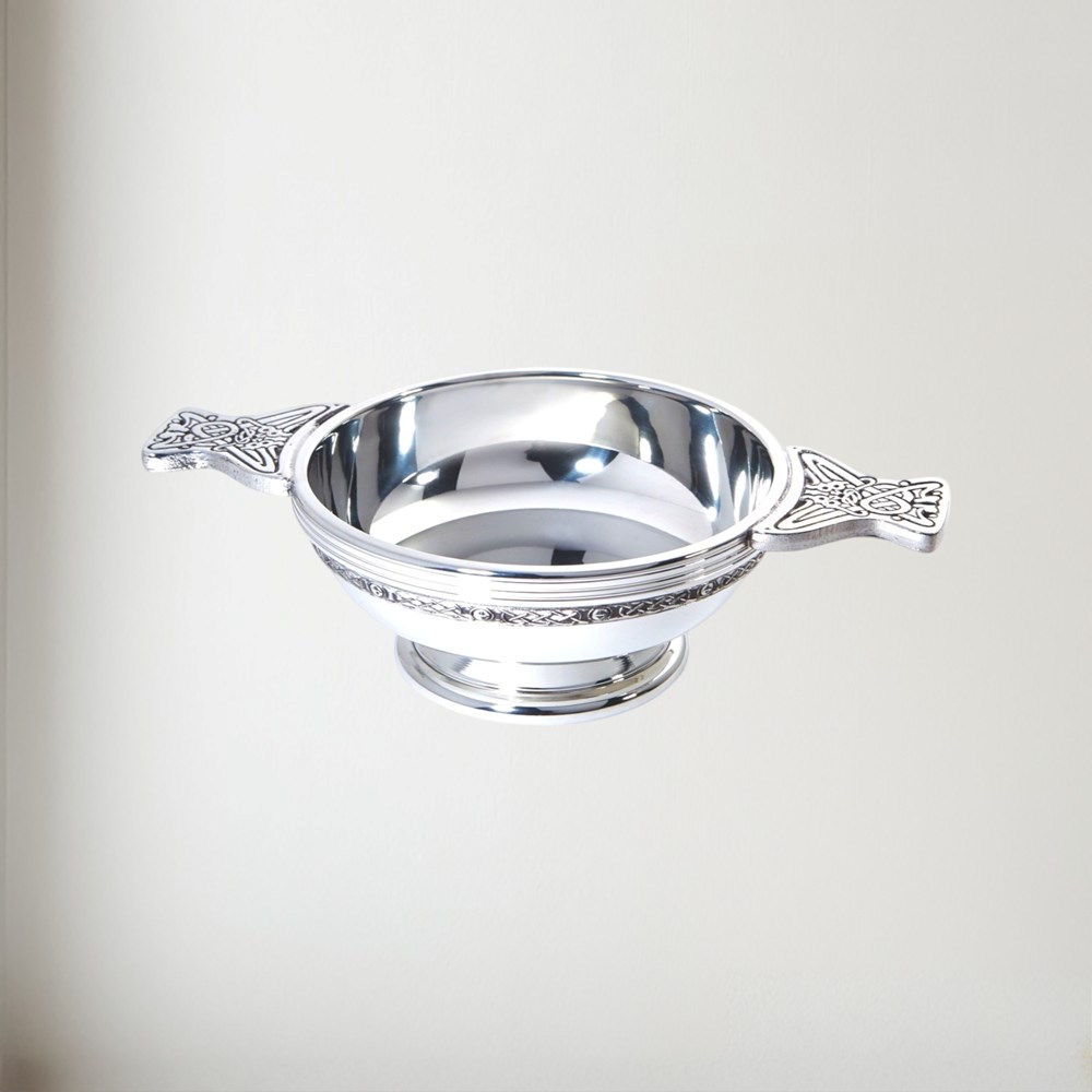 Large Celtic Band Pewter Quaich Large Celtic band Pewter quaich