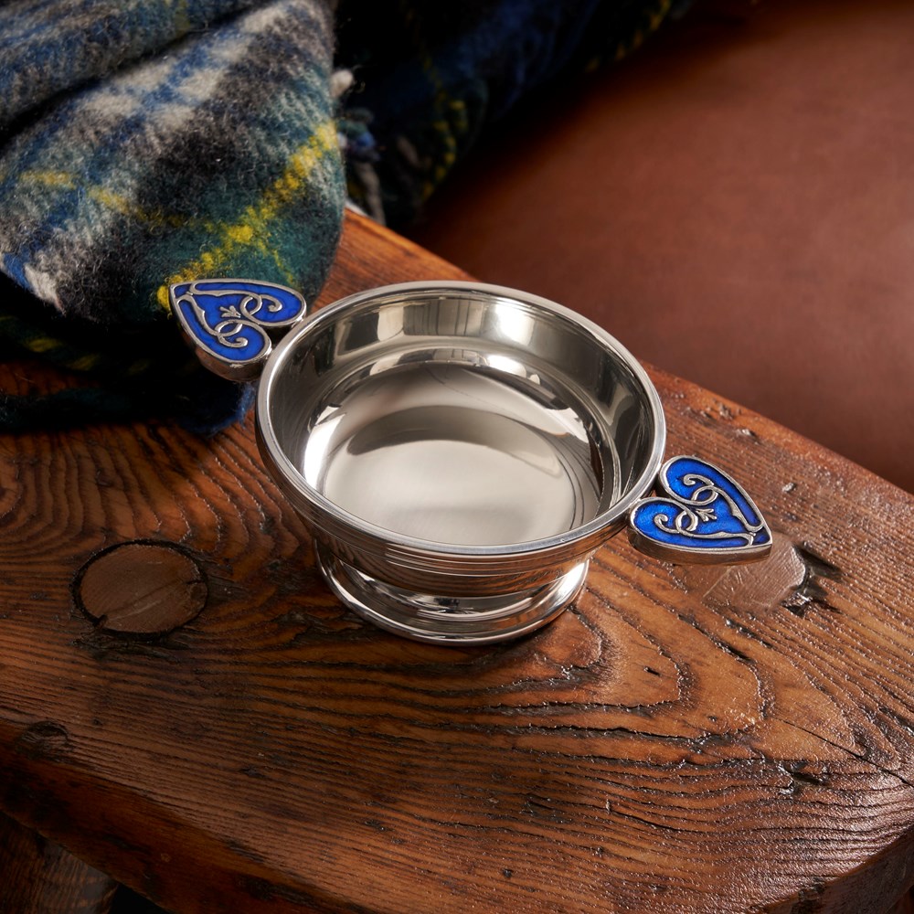 Blue Heart Of The Highlands Medium Quaich Blue Heart of the Highlands Quaich