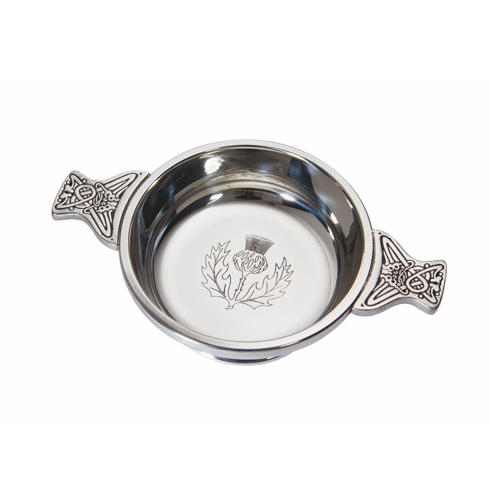 Medium Thistle Pewter Quaich