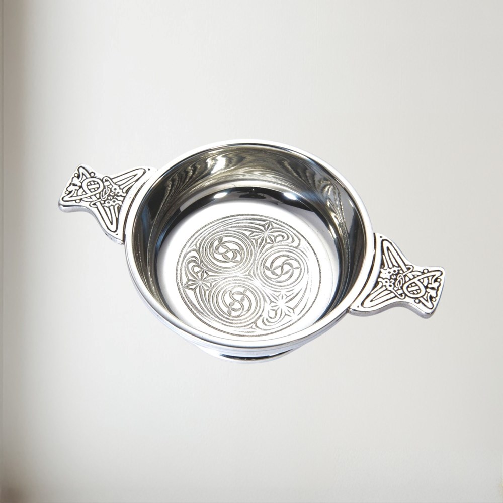 Medium Kells Pewter Quaich
