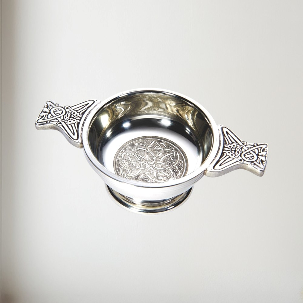 Small Celtic Circle Pewter Quaich