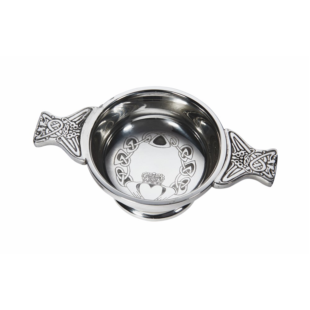 Small Claddagh Pewter Quaich